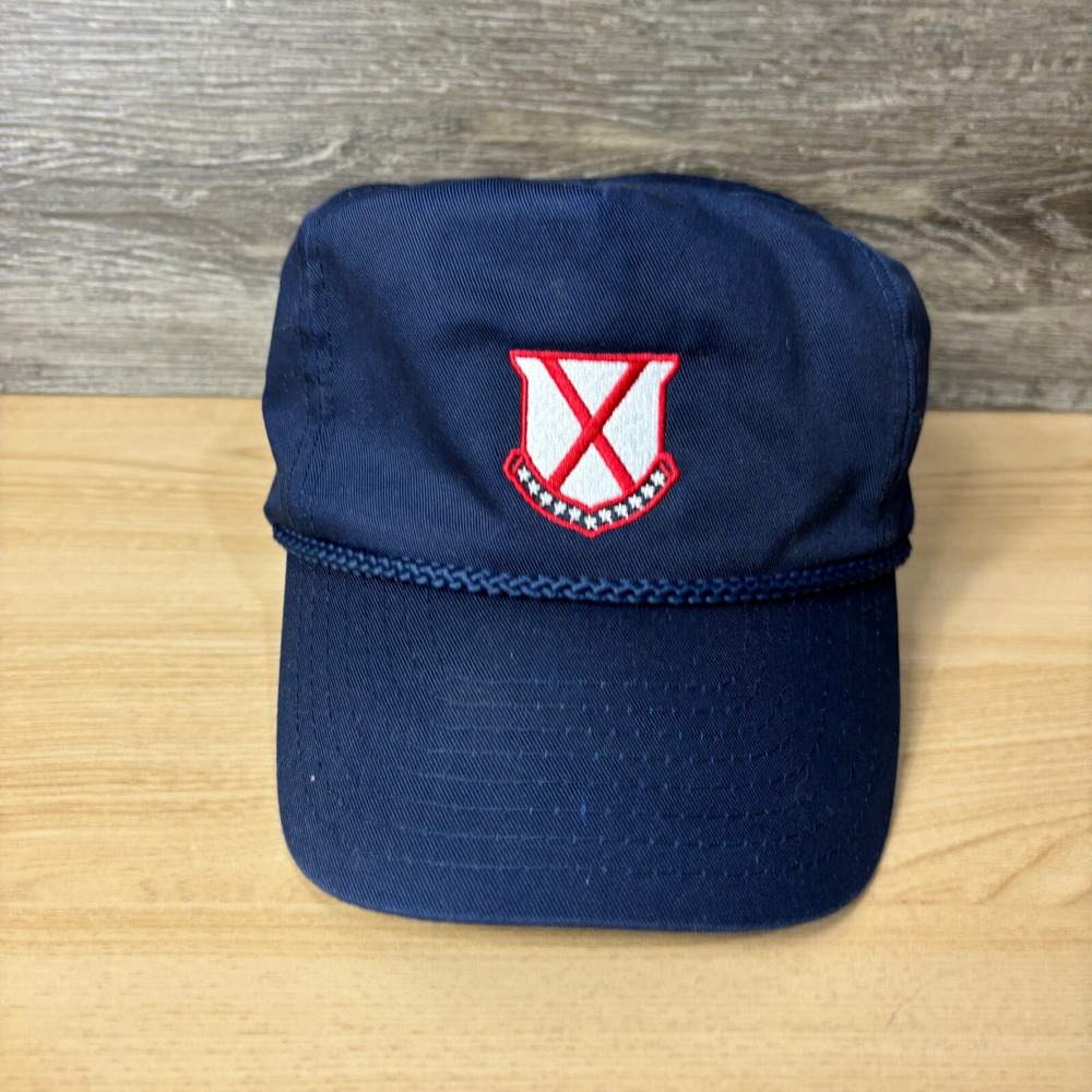 Vintage Old Row Hat Cap Snapback Blue Rope Trucker One Size Adjustable